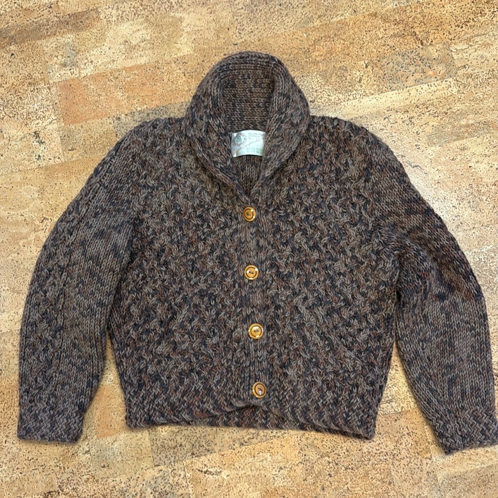Vintage Handmade Cardigan 100% Wool